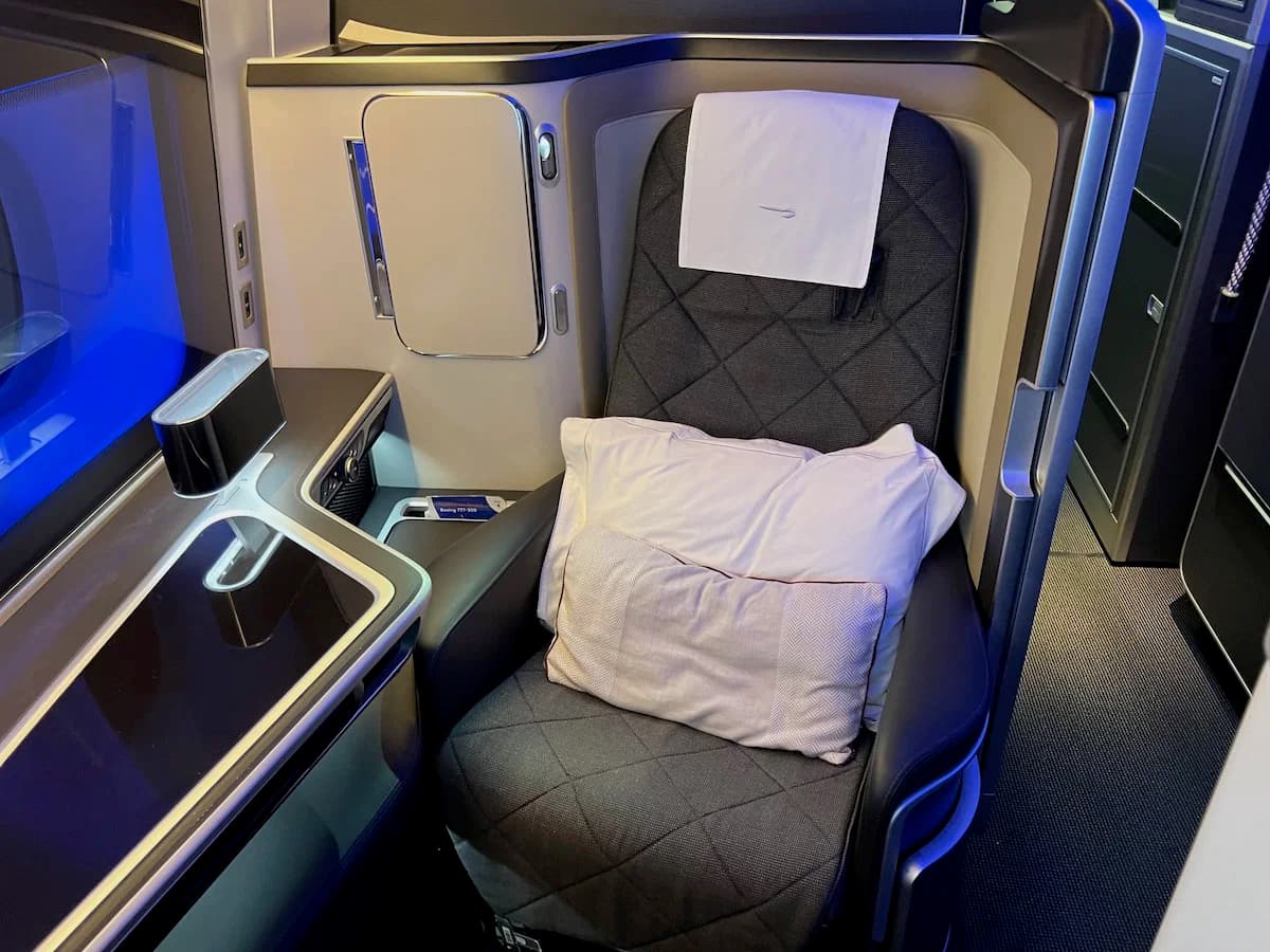 British Airways Club Suite business class