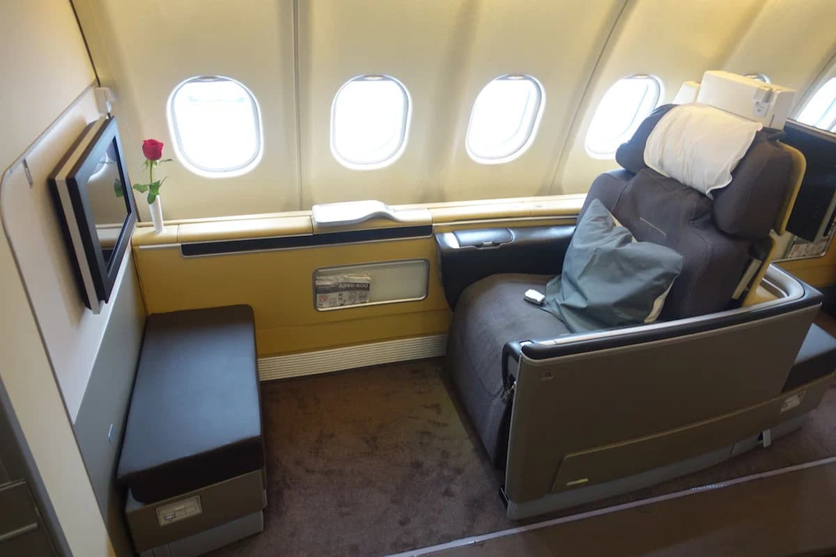 Lufthansa Business Class seat interior