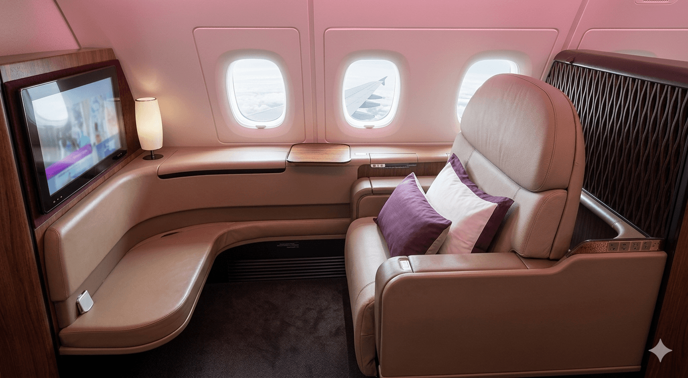 Qatar Airways Qsuite business class private suite